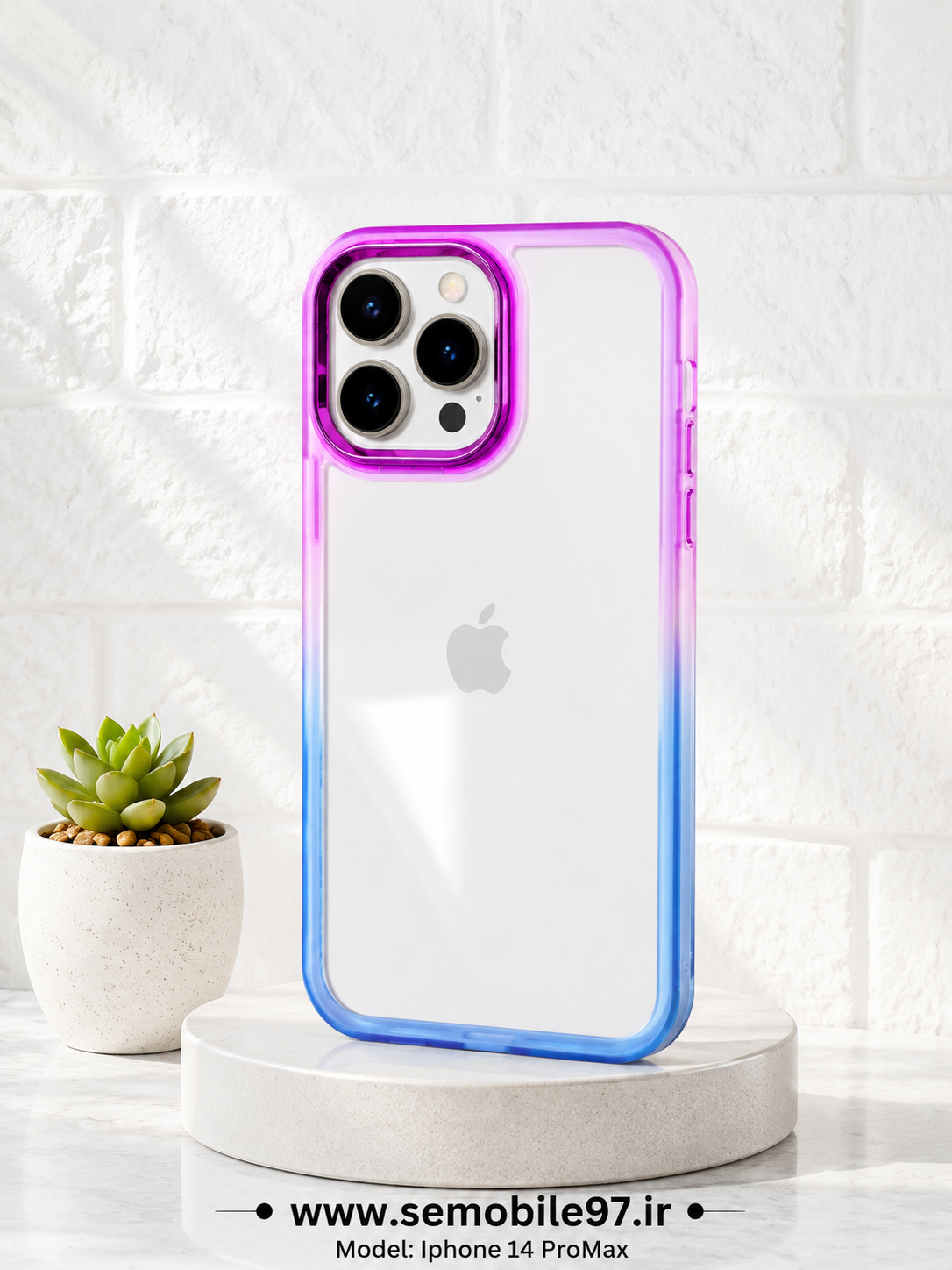 قاب گوشی Iphone 14 ProMax مدل دوررنگی
