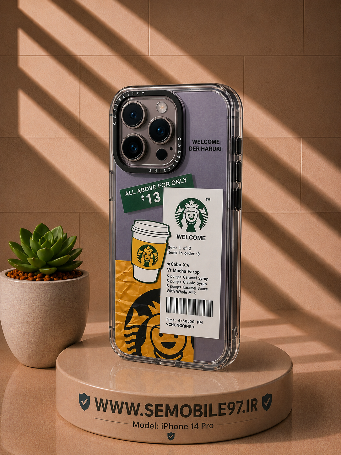 قاب گوشی Iphone 14 Pro مدل استارباکس