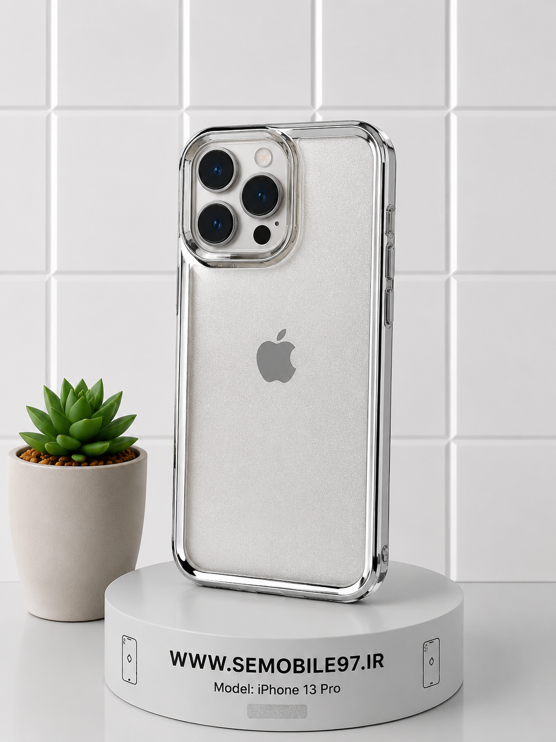 قاب گوشی Iphone 13 Pro دور نقره ای