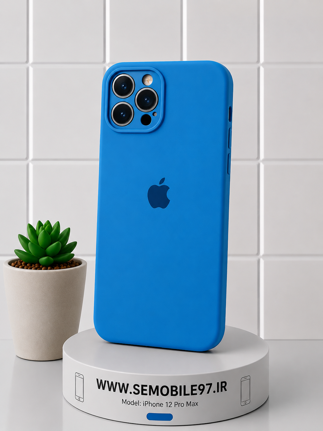 قاب گوشی iPhone 12 ProMax سیلیکونی پاکنی به همراه گلس رایگان
