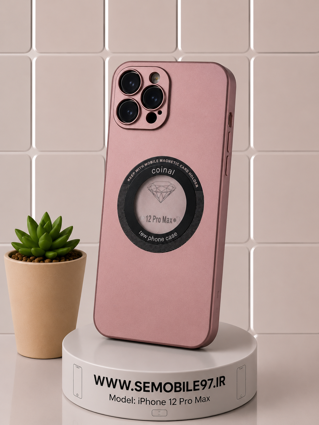 قاب گوشی Iphone 12 ProMax مگ سیف به همراه گلس رایگان