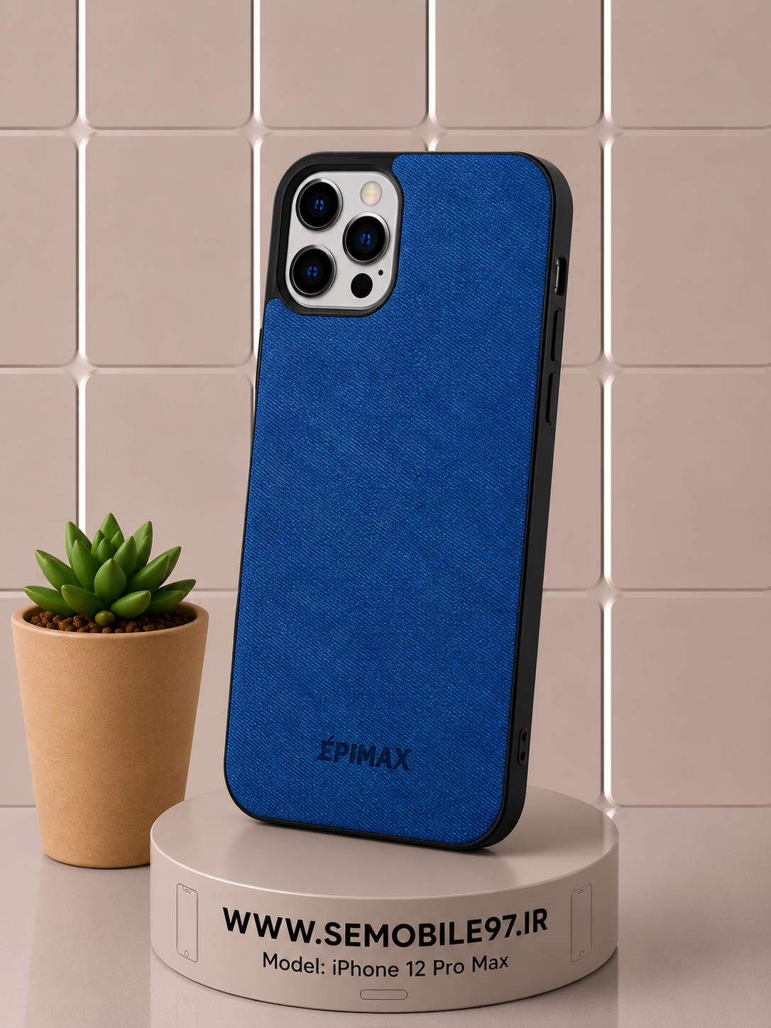 قاب گوشی Iphone 12 ProMax طرح چرم به همراه گلس رایگان