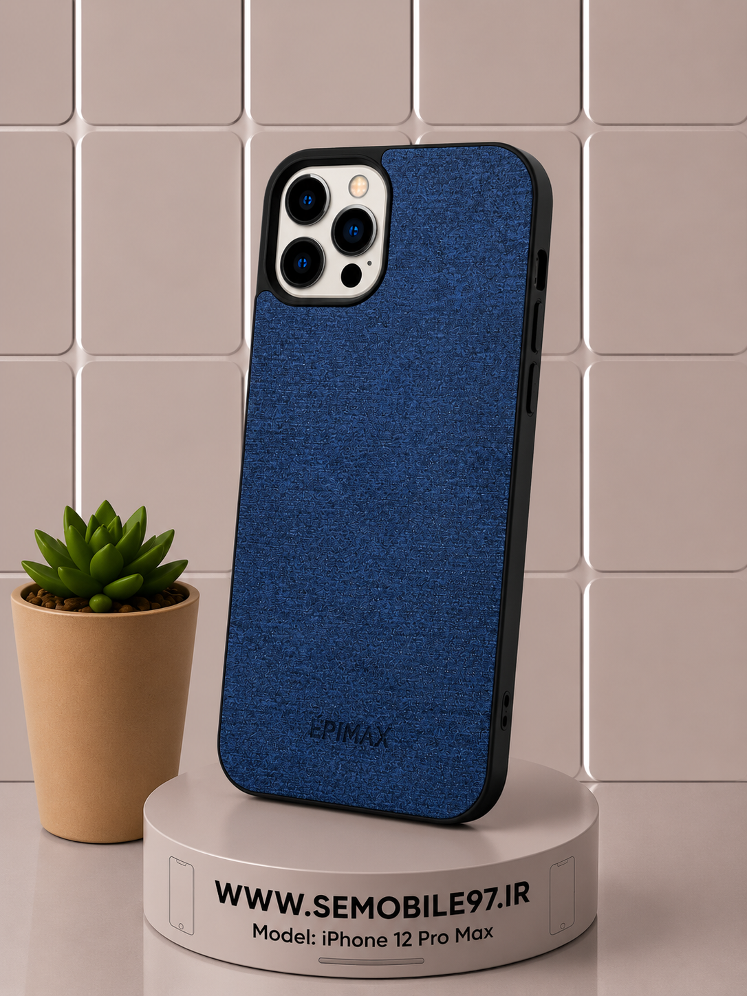 قاب گوشی Iphone 12 ProMax طرح چرم به همراه گلس رایگان