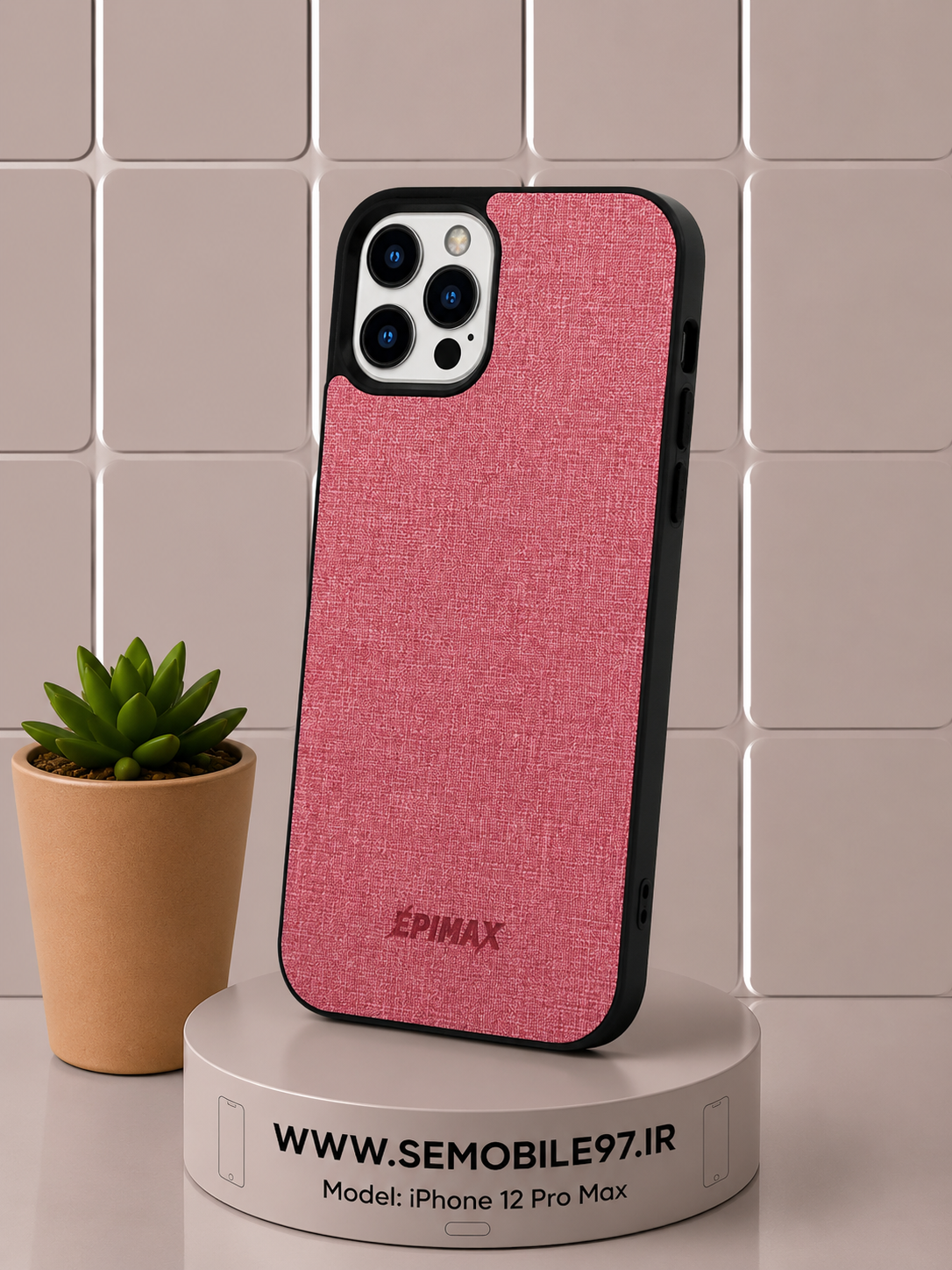قاب گوشی Iphone 12 ProMax طرح چرم به همراه گلس رایگان