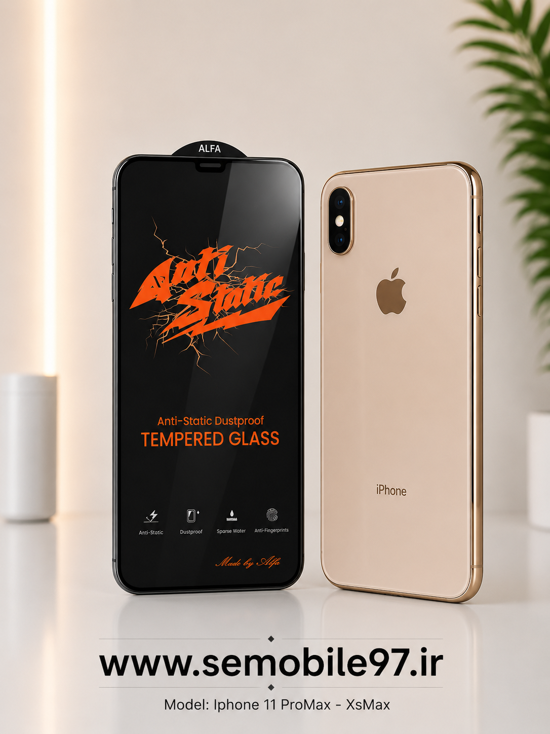 گلس گوشی Iphone 11 ProMax - XsMax آنتی استاتیک