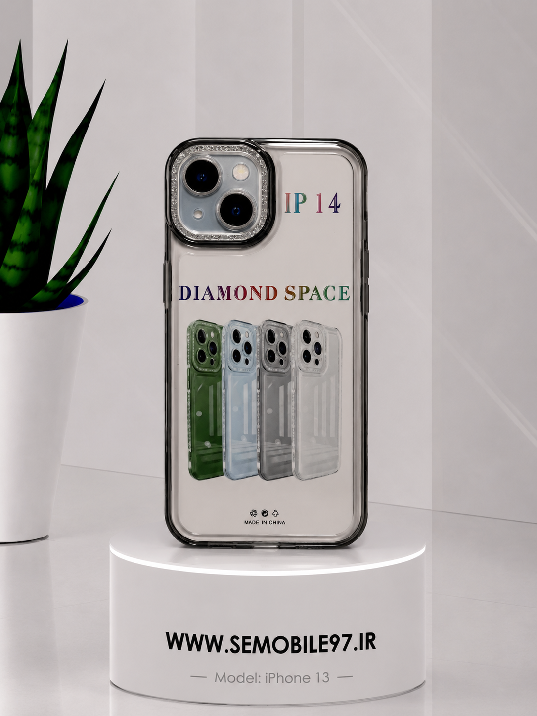 قاب گوشی IPHONE 1 13 دور طرح نگینی