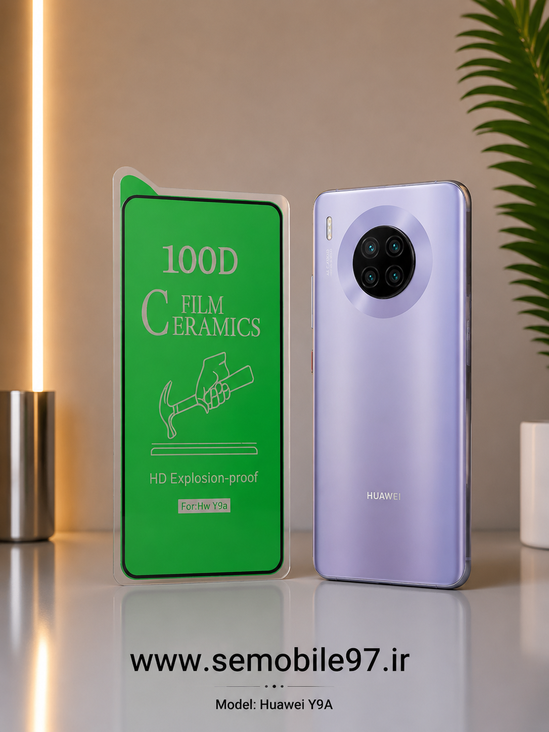 گلس گوشی Huawei Y9A هواوی مدل سرامیک براق