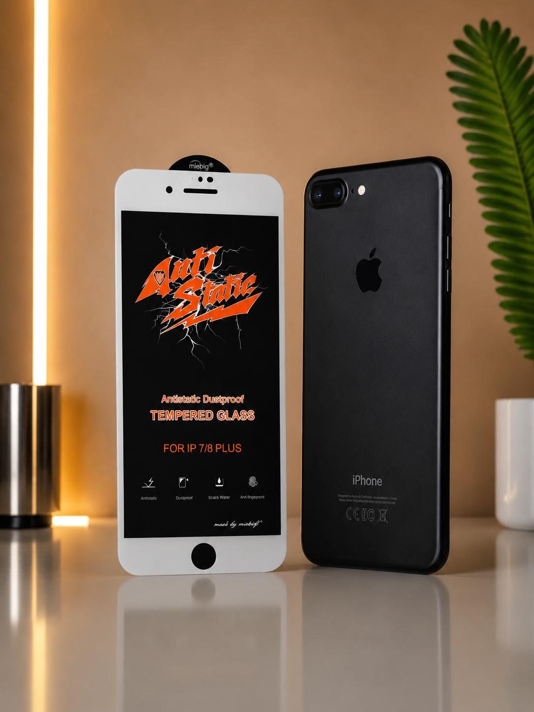 گلس گوشی Iphone 8 plus - 7 Plus آیفون مدل  آنتی استاتیک