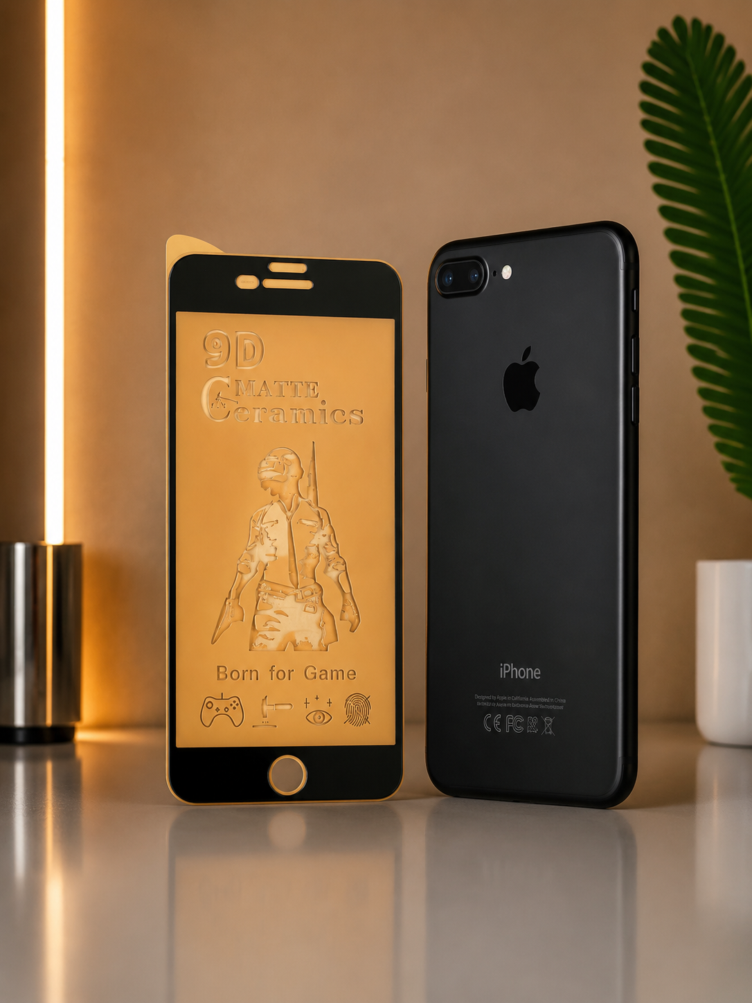 گلس گوشی Iphone 8 plus - 7 Plus آیفون مدل سرامیک مات