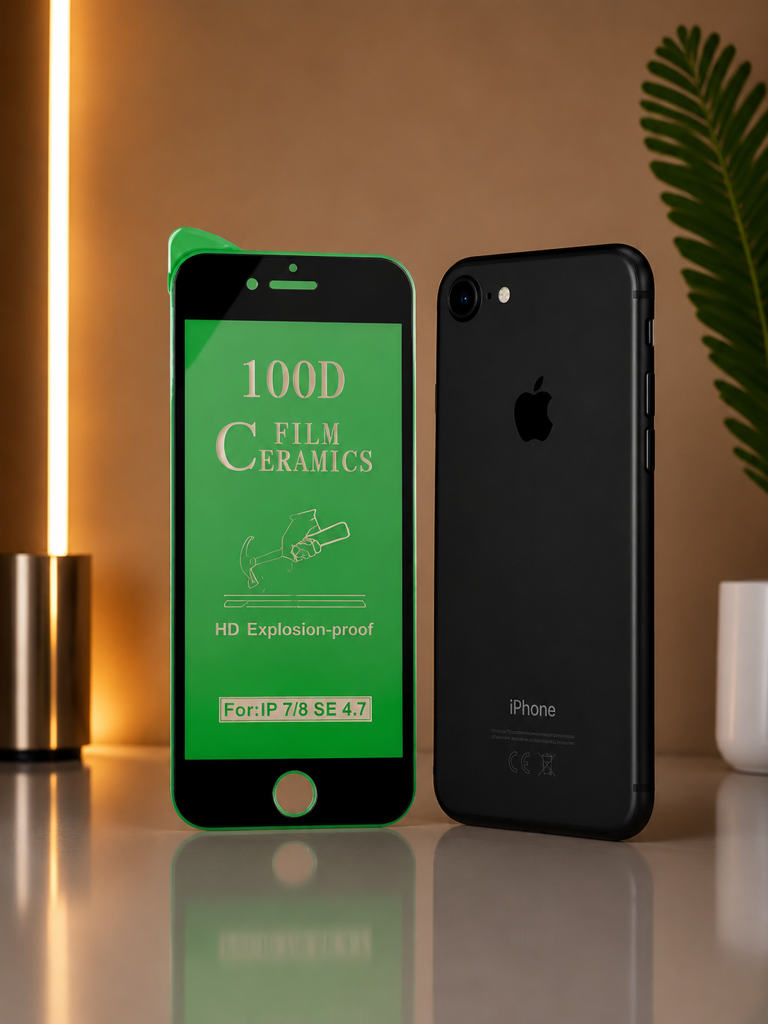 گلس گوشی Iphone Se 2020 - Se 2022 -8 - 7 آیفون مدل سرامیک