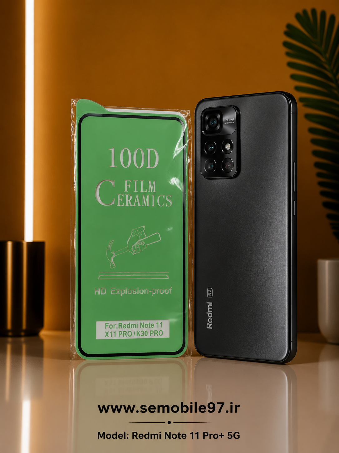 گلس گوشی Note 11 ProPlus شیائومی مدل سرامیک براق