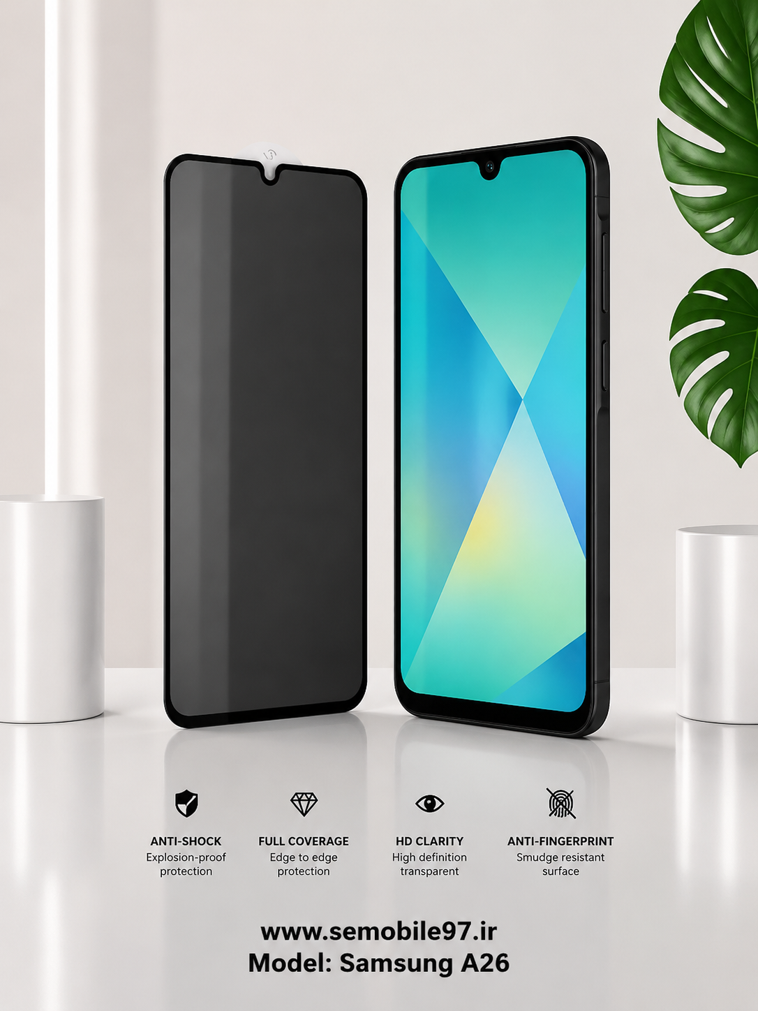 گلس گوشی Galaxy A26 سامسونگ مدل پرویسی حریم خصوصی