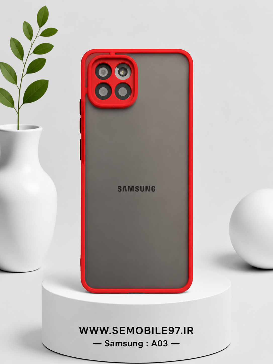قاب گوشی Galaxy A03 سامسونگ مدل پشت مات