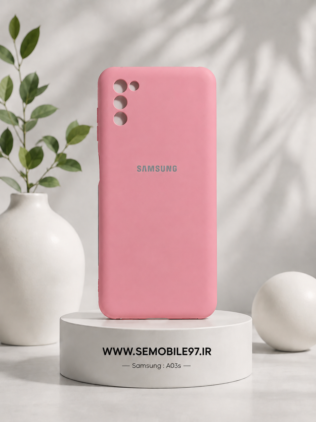 قاب گوشی Galaxy A03s سامسونگ مدل سیلیکونی پاکنی
