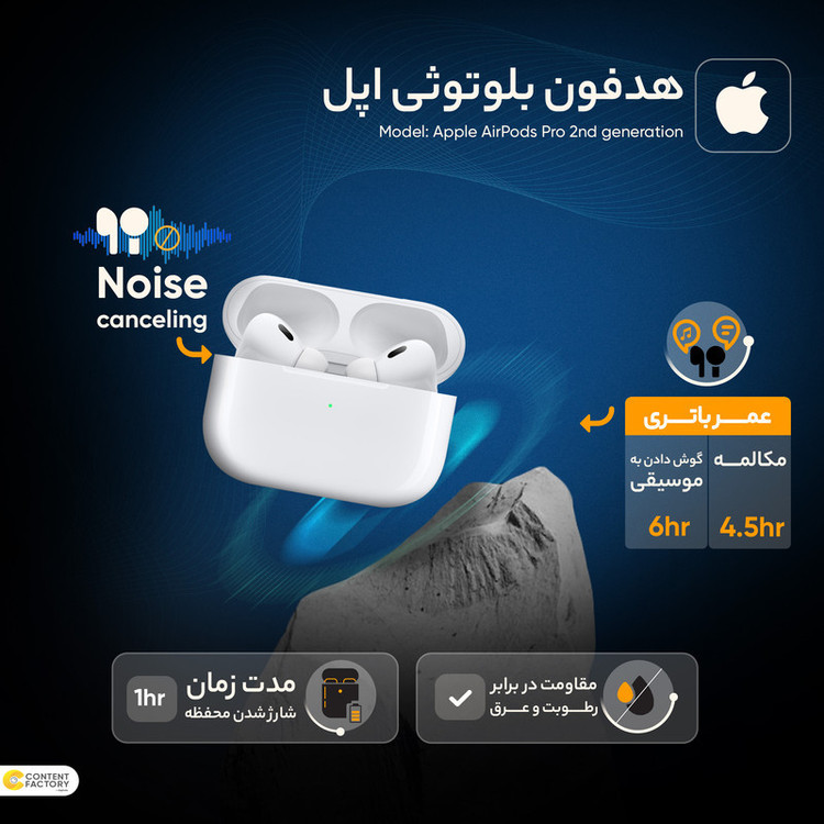 هدفون بلوتوثی مدل AirPods Pro 2 Generation