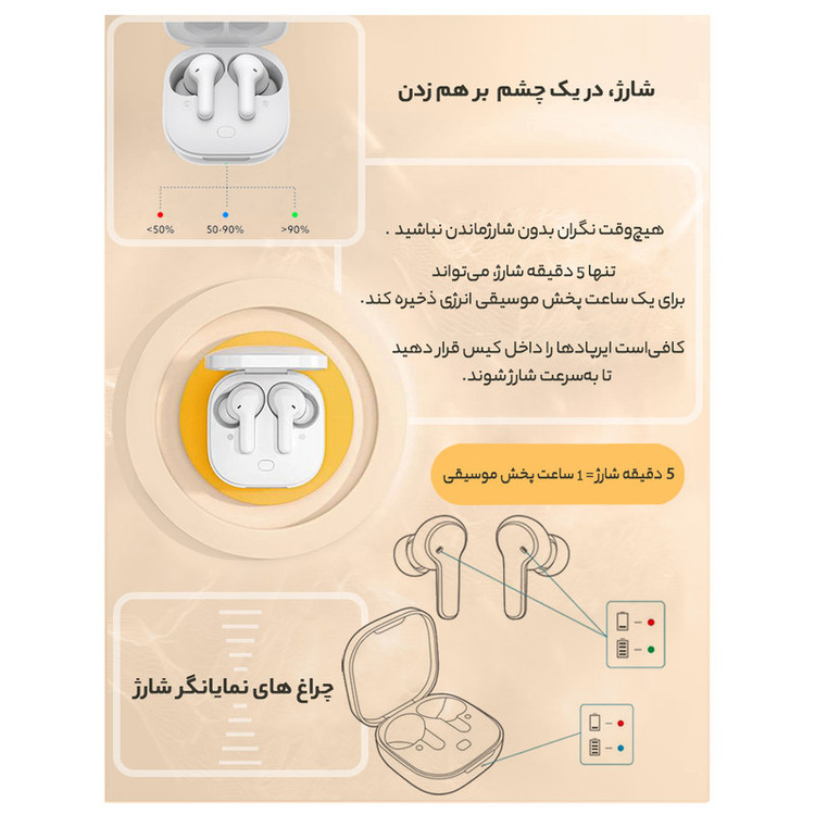هدفون بلوتوثی کیو سی وای مدل QCY T13