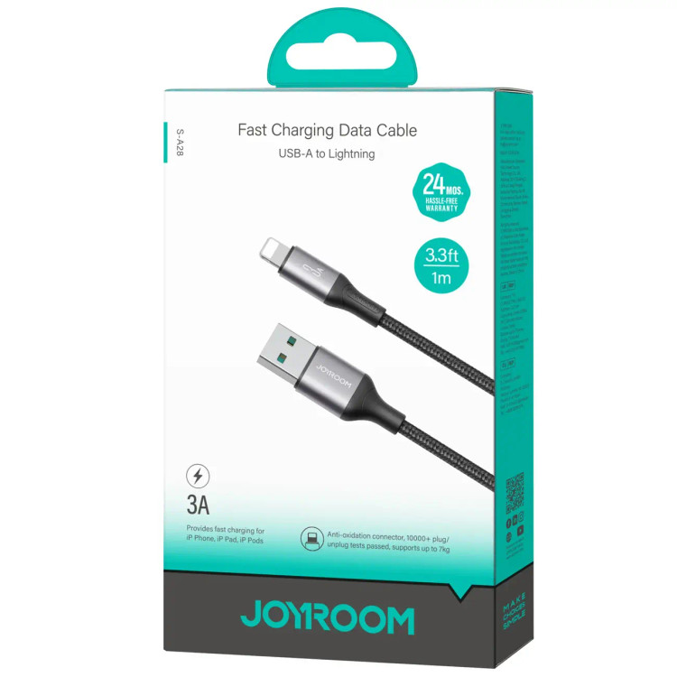 کابل آیفون لایتنینگ 30 وات 3 آمپر جویروم JOYROOM مدل S-A28