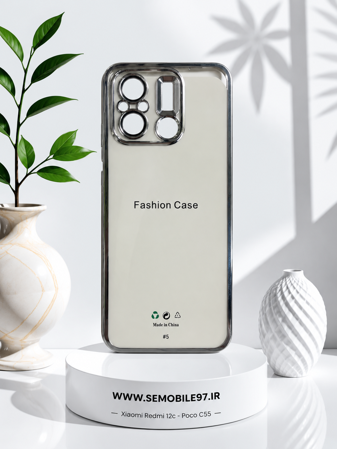 قاب گوشی Redmi 12c - Poco C55 شیائومی مدل شفاف دور رنگی