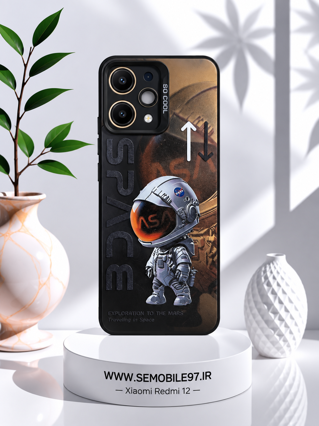 قاب گوشی Redmi 12 شیائومی مدل فضانورد