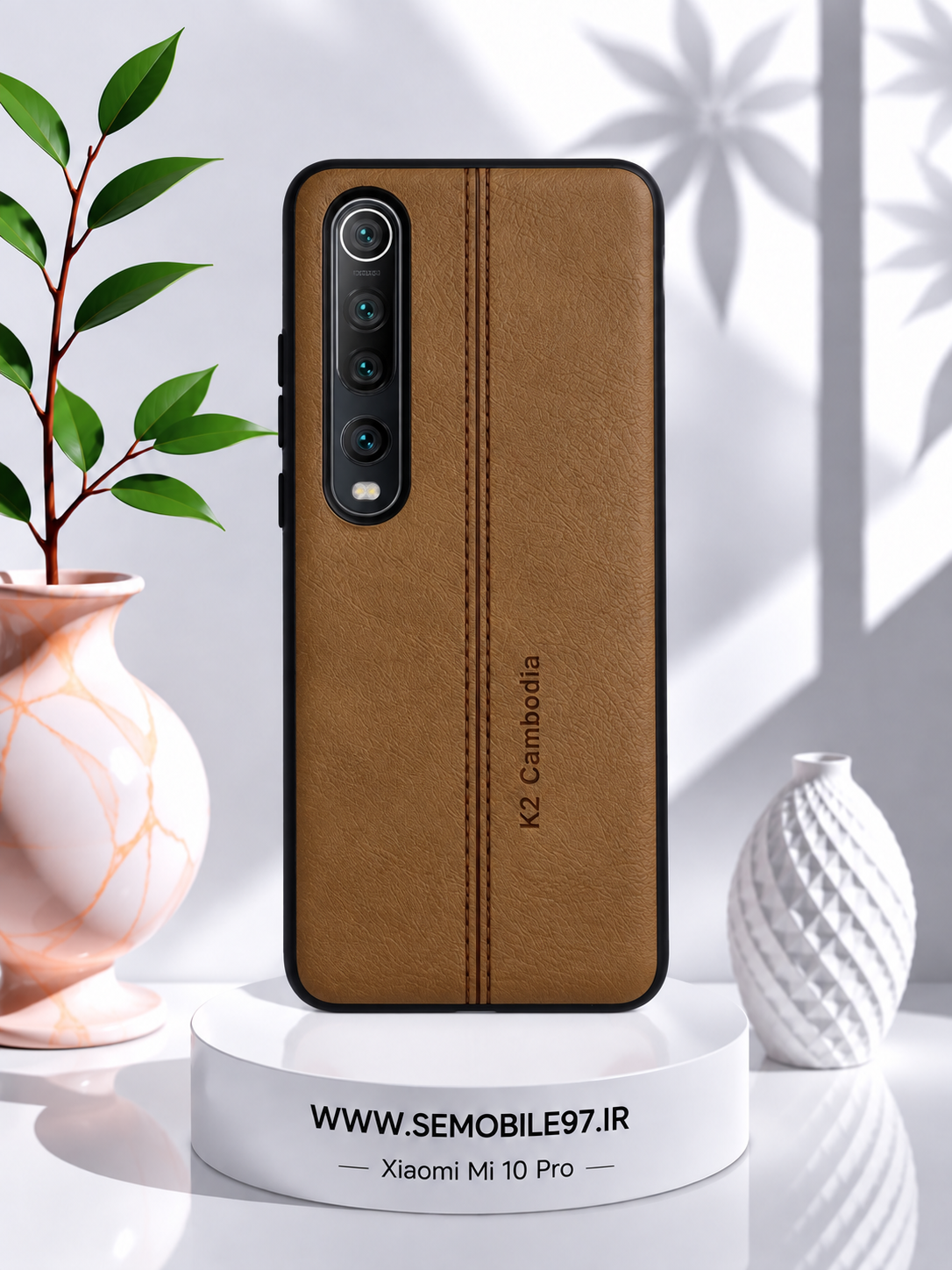 قاب گوشی Mi 10 pro شیائومی مدل چرمی