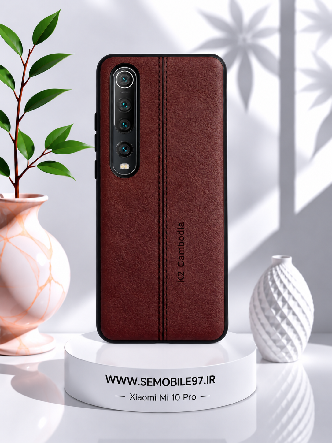 قاب گوشی Mi 10 pro شیائومی مدل چرمی